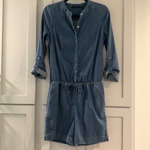 H by Halston denim romper